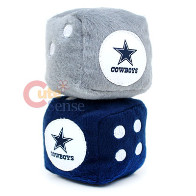 NFL Dallas Cowboys Plush Fuzzy Dice